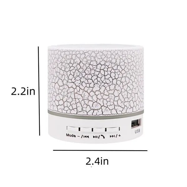 Portable LED-Lit SD Card-Enabled Bluetooth Speaker