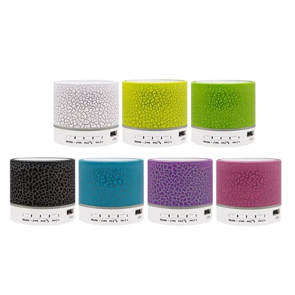 Portable LED-Lit SD Card-Enabled Bluetooth Speaker