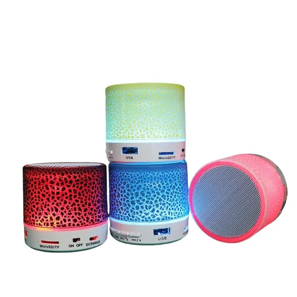 Portable LED-Lit SD Card-Enabled Bluetooth Speaker