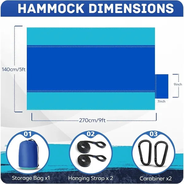 Portable Hammocks with Two Tree Straps