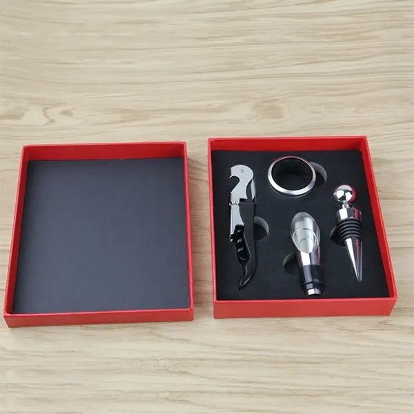 4PCS Wine Bottle Opener Corkscrew Gift Set