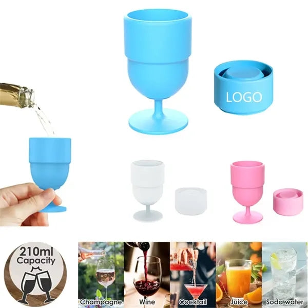 210ml Portable Collapsible Plastic Wine Goblet