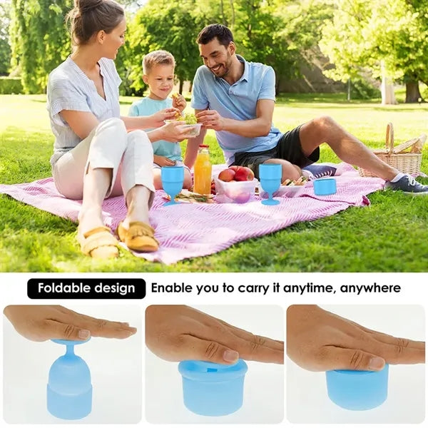 210ml Portable Collapsible Plastic Wine Goblet