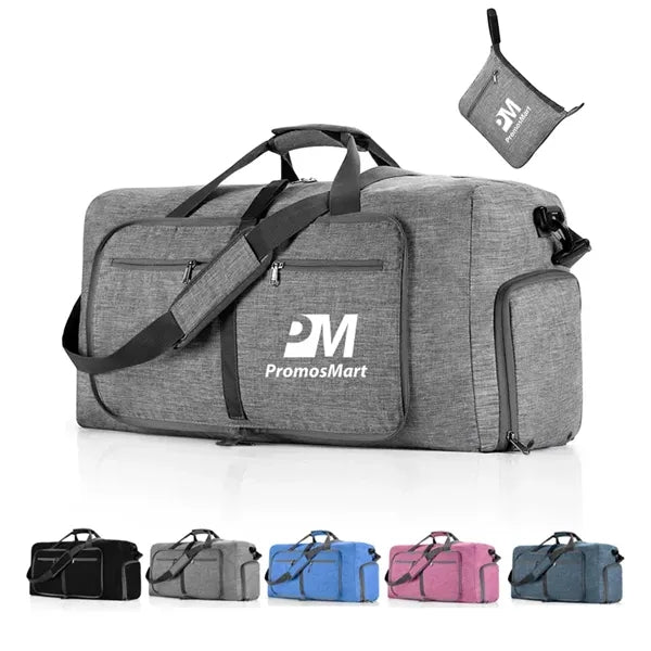 Foldable Travel Duffel Bag with Shoes Compartment for Men Wo