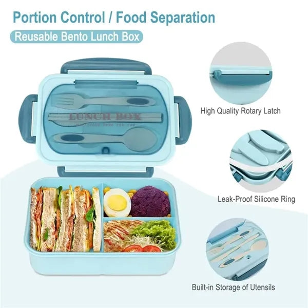 Leakproof Lunch Box with Utensils Bento Box for Kids Adults