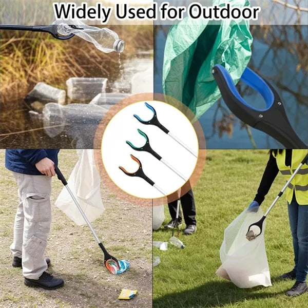 Foldable Reacher Grabber Pickup Tool with 360 Rotating Jaw &