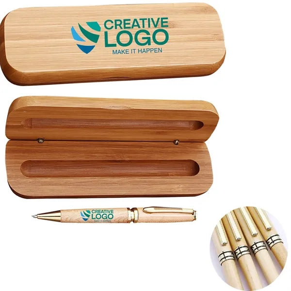 Bamboo Writing Pen Set for School Supplies