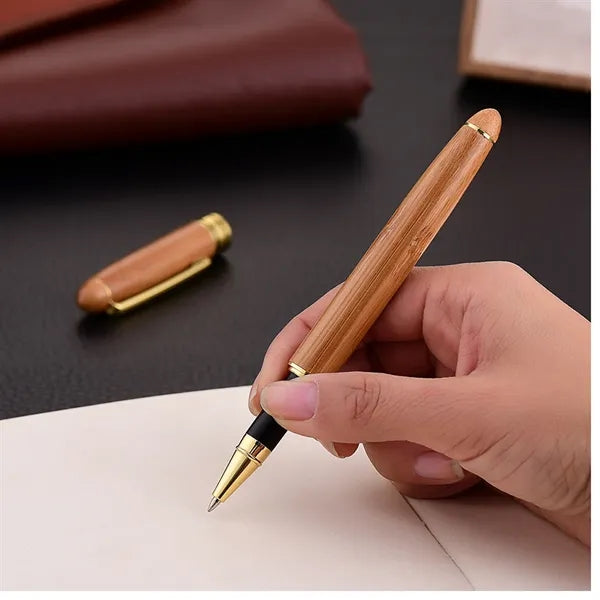 Bamboo Writing Pen Set for School Supplies