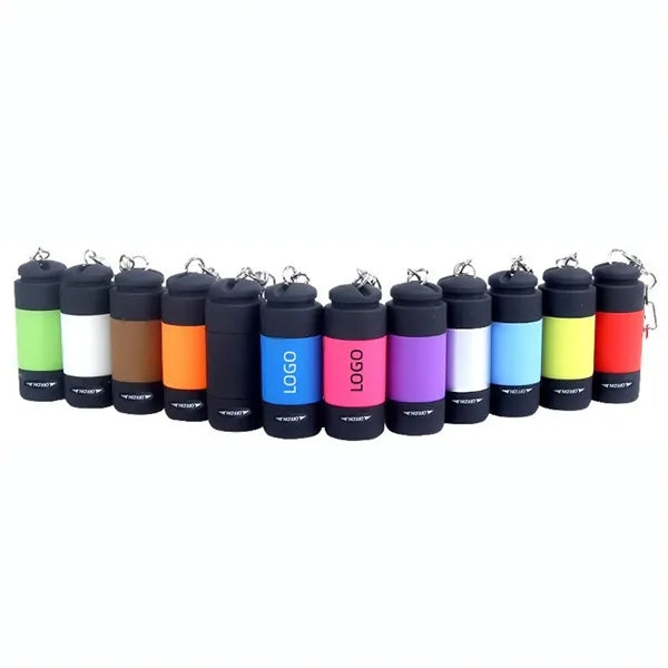 Mini Keychain Flashlight USB Torch Rechargeable