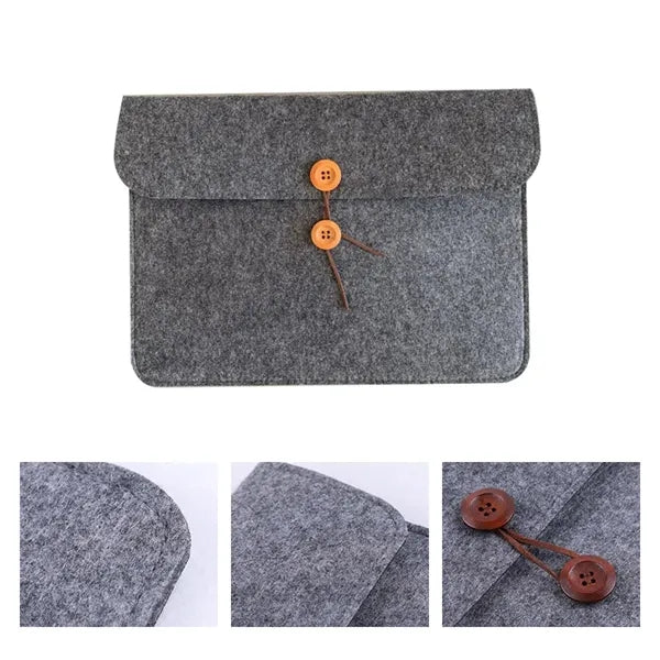 Felt A4 Document Folder with Button Closure