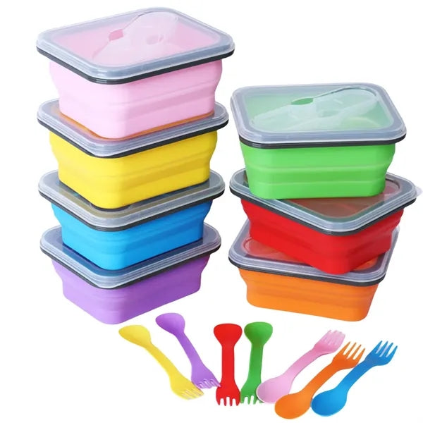 24oz Silicone Lunch Box Collapsible Food Storage Containers