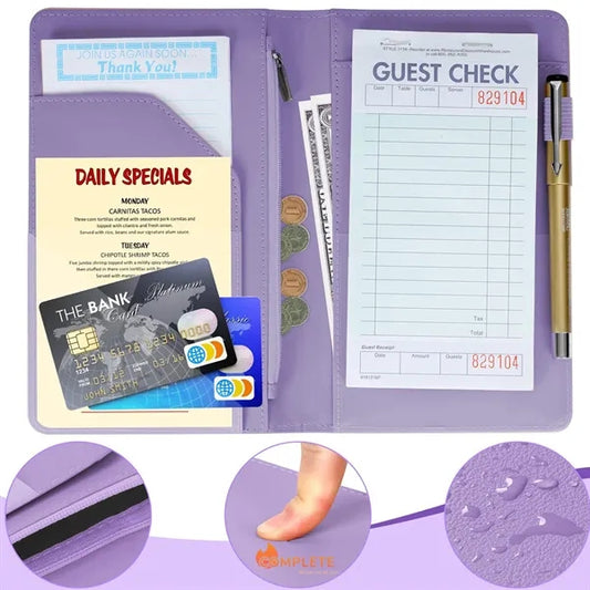 Server Book Holder with Zipper Pocket