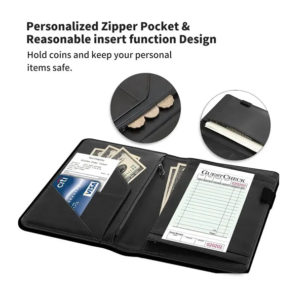 Server Book Holder with Zipper Pocket
