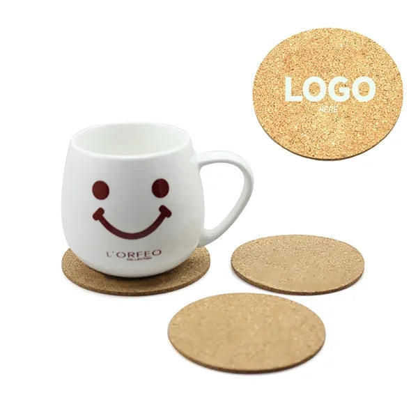 4" Round Cork Coaster