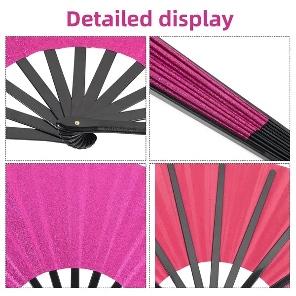 13 Inch Glitter Dance Fans