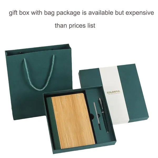 Eco-Friendly Bamboo Notebook and Pen Set