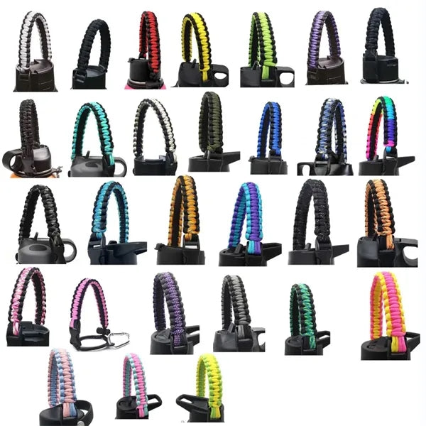 32 oz Insulated Water Bottle with Straw Lid Paracord Handle
