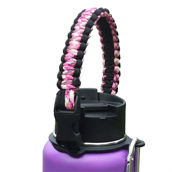 32 oz Insulated Water Bottle with Straw Lid Paracord Handle