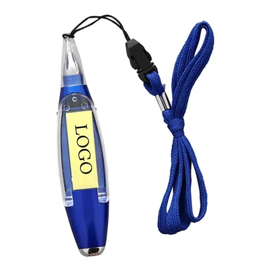 LED Sticky Note Ballpoint Pen With Lanyard