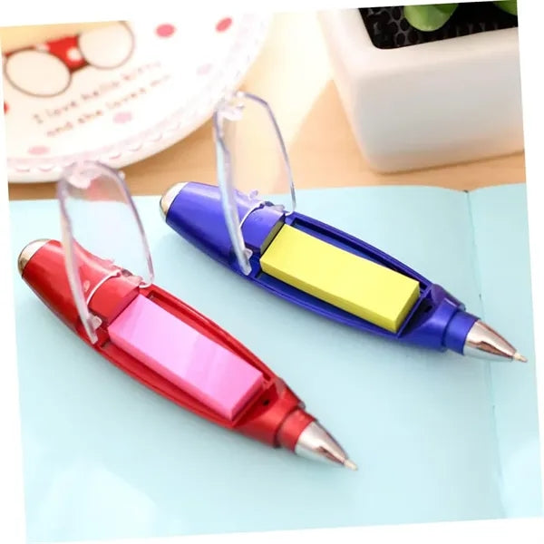 LED Sticky Note Ballpoint Pen With Lanyard