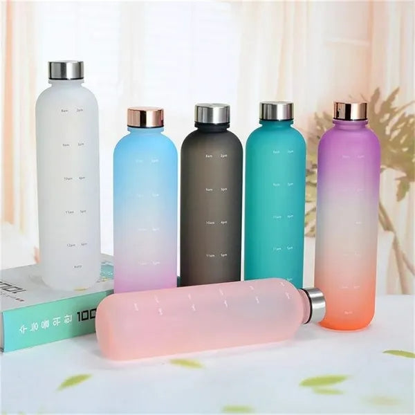 32oz Motivational Water Bottle with Time Marker to Drink