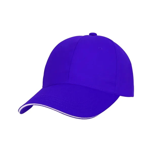 6 Panel Cotton Twill Sandwich Cap