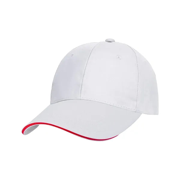 6 Panel Cotton Twill Sandwich Cap
