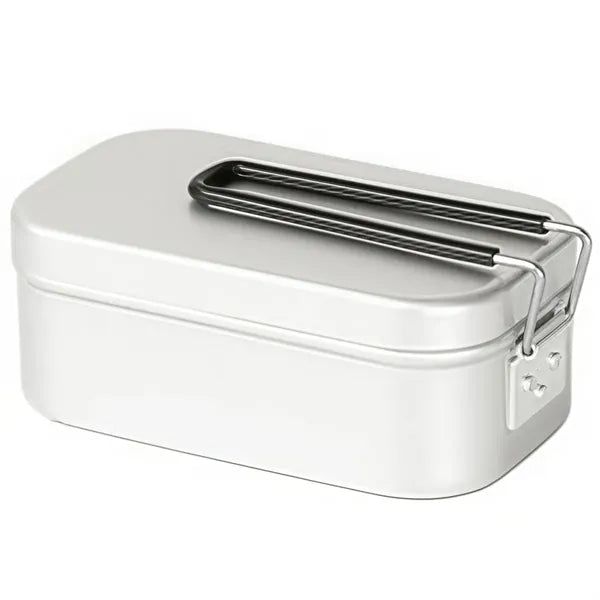 Stainless Steel Lunch Box W Foldable Handle