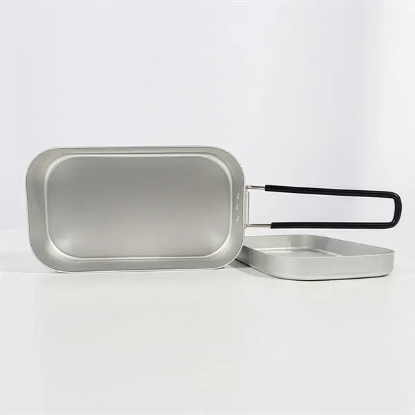 Stainless Steel Lunch Box W Foldable Handle