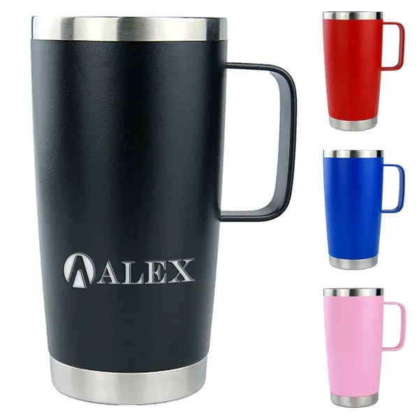 20oz Stainless Steel Insulated Coffee Tumbler w/ Handle