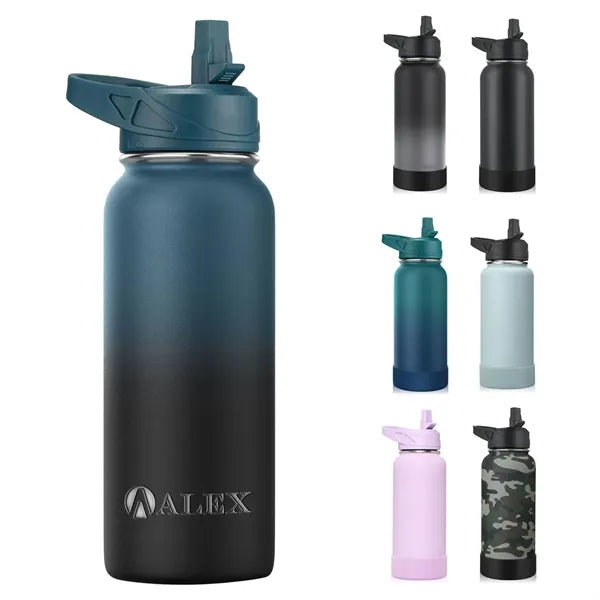 32oz Portable Gym Stainless Steel Insulated Water Bottle
