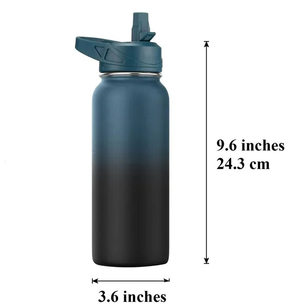 32oz Portable Gym Stainless Steel Insulated Water Bottle