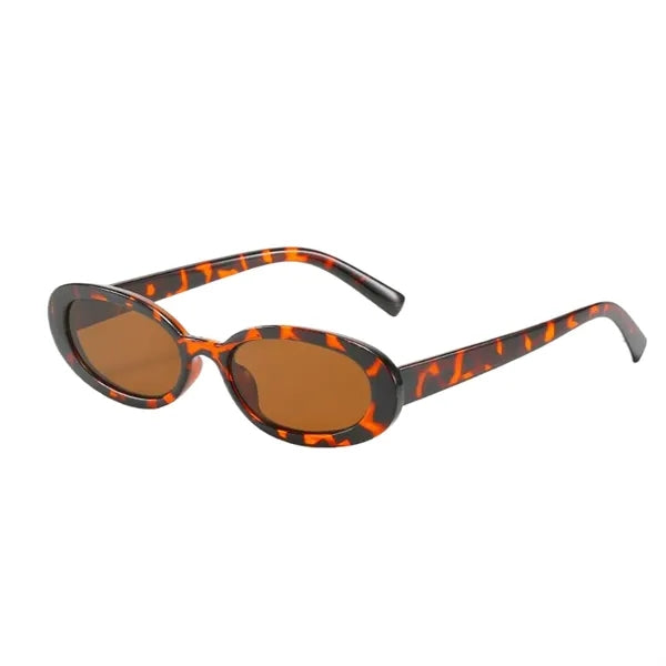 Unisex Polarized Retro Oval Sunglasses for Driving