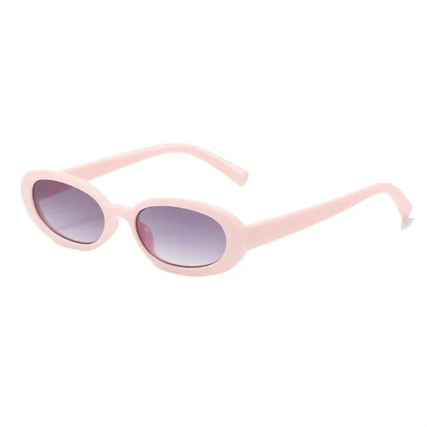 Unisex Polarized Retro Oval Sunglasses for Driving