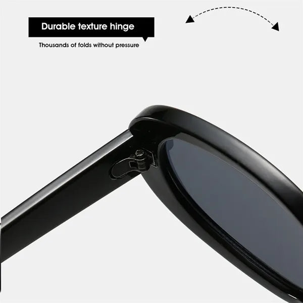 Unisex Polarized Retro Oval Sunglasses for Driving