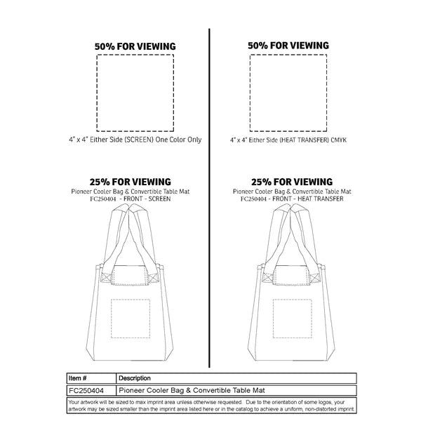 Pioneer Cooler Bag & Convertible Table Mat
