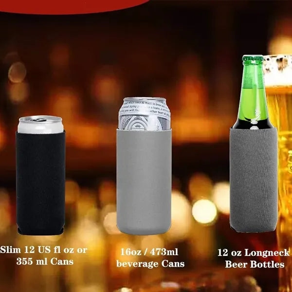Full-color printed slim can cooler sleeve