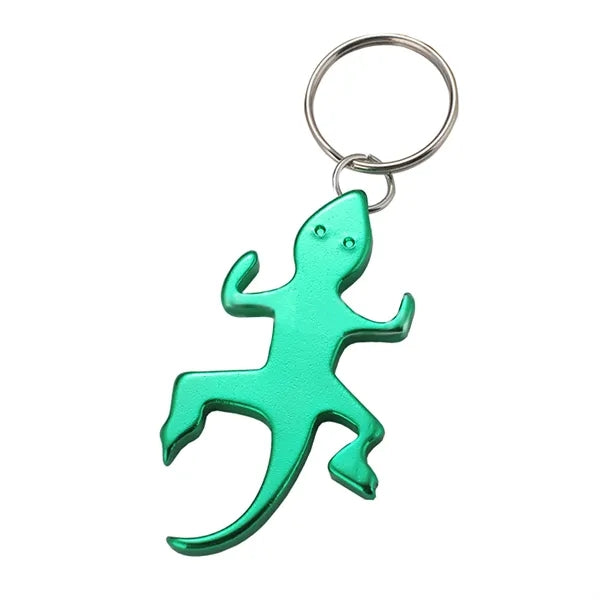 Gecko Shape Bottle Opener Keyring