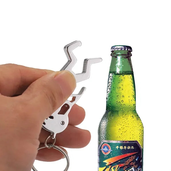 Gecko Shape Bottle Opener Keyring