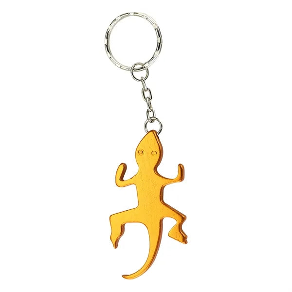 Gecko Shape Bottle Opener Keyring