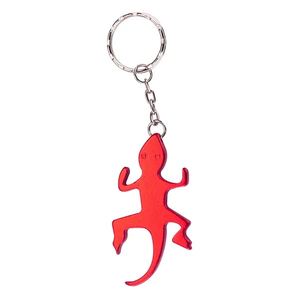 Gecko Shape Bottle Opener Keyring