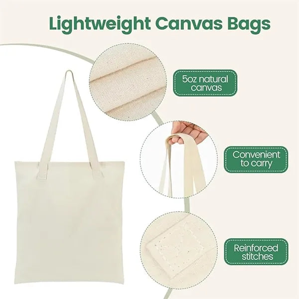Natural Color Cotton Canvas Tote Bag
