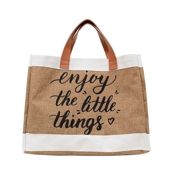 Jute Boat Tote Bag