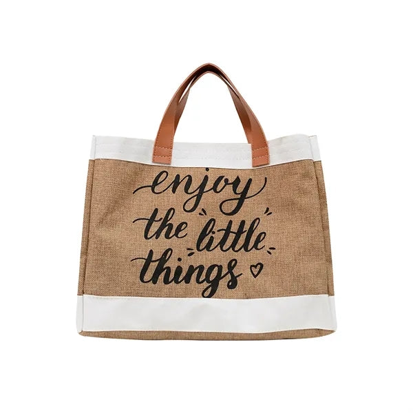 Jute Boat Tote Bag
