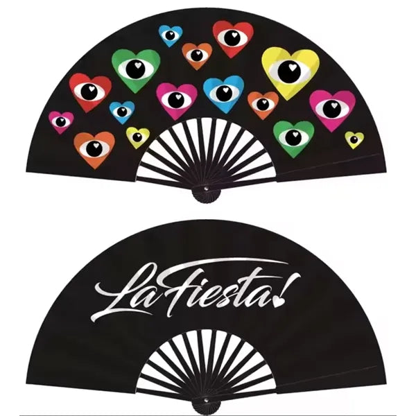 Full customized Fabric Large Folding Bamboo Fan