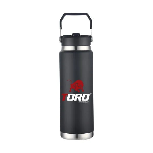 30 oz Vacuum Water Bottle with SS Carry Handle