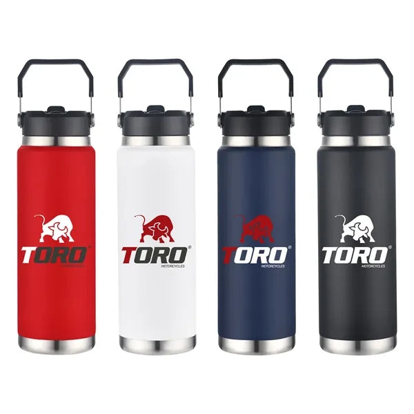 30 oz Vacuum Water Bottle with SS Carry Handle
