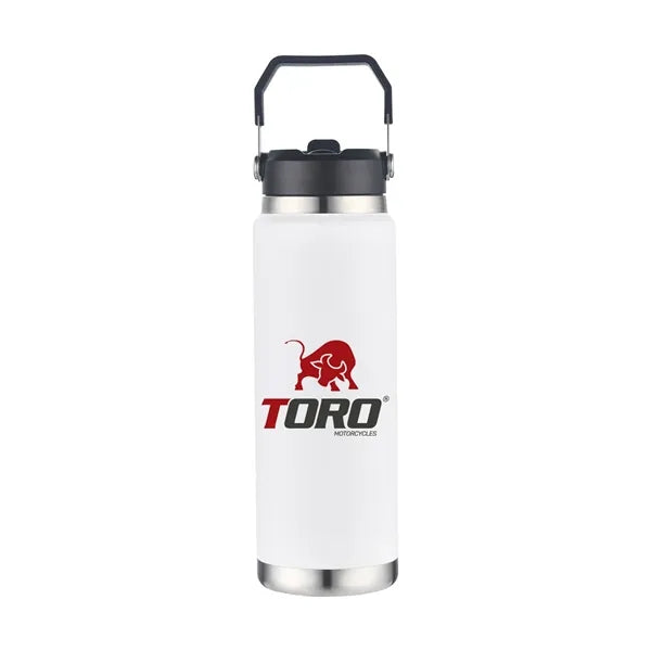 30 oz Vacuum Water Bottle with SS Carry Handle
