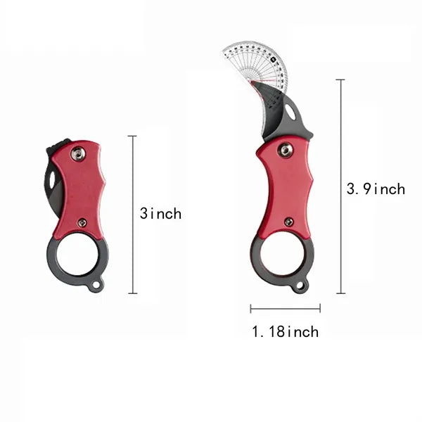 Mini Pocket Fruit Knife Folding Box Cutter with Key Ring