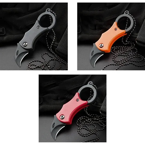 Mini Pocket Fruit Knife Folding Box Cutter with Key Ring